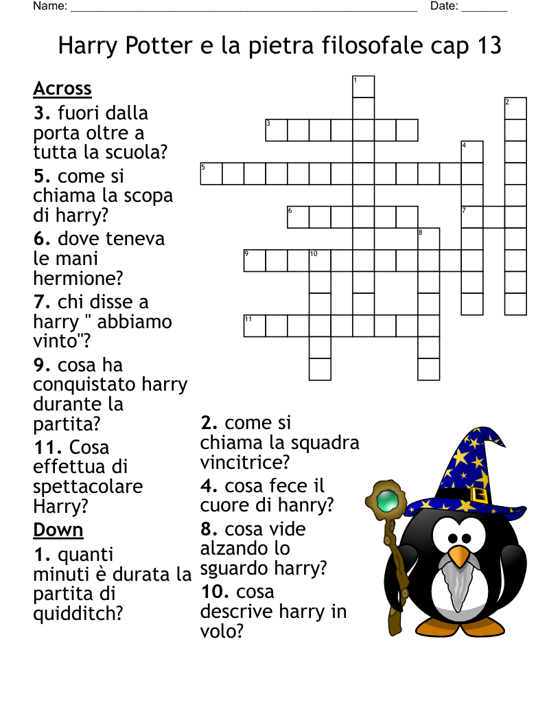 Harry Potter Easy Crossword WordMint Harry Potter Easy Crossword WordMint