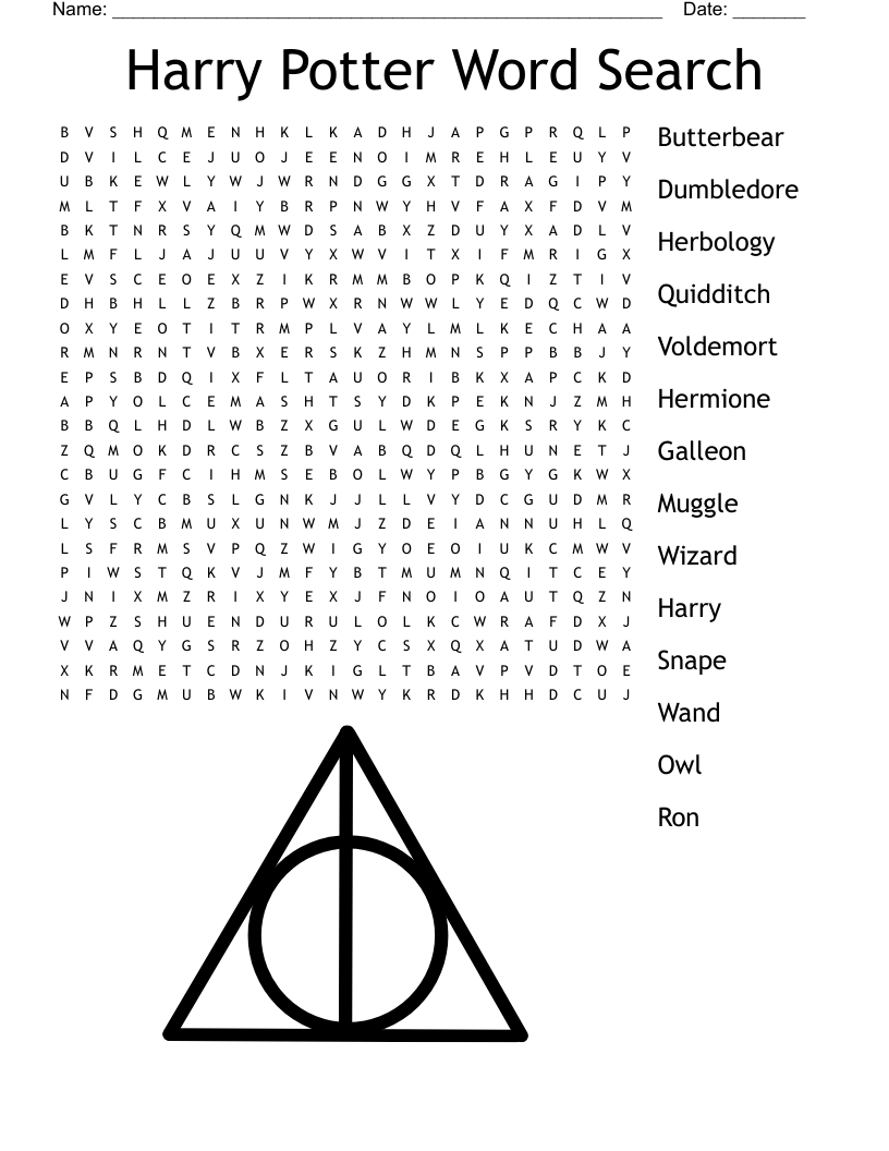 Harry Potter Crossword Puzzle Printable Harry Potter Crossword Puzzle Printable