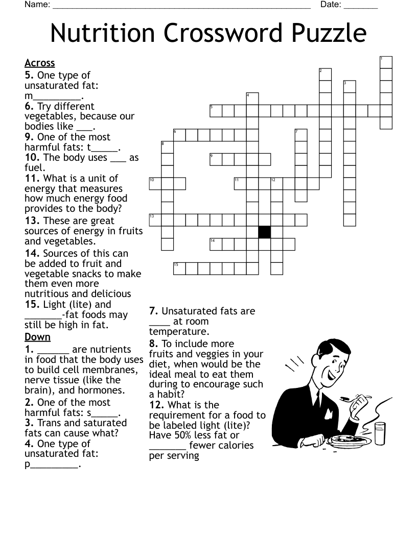 Healthy Eating Crossword WordMint Healthy Eating Crossword WordMint
