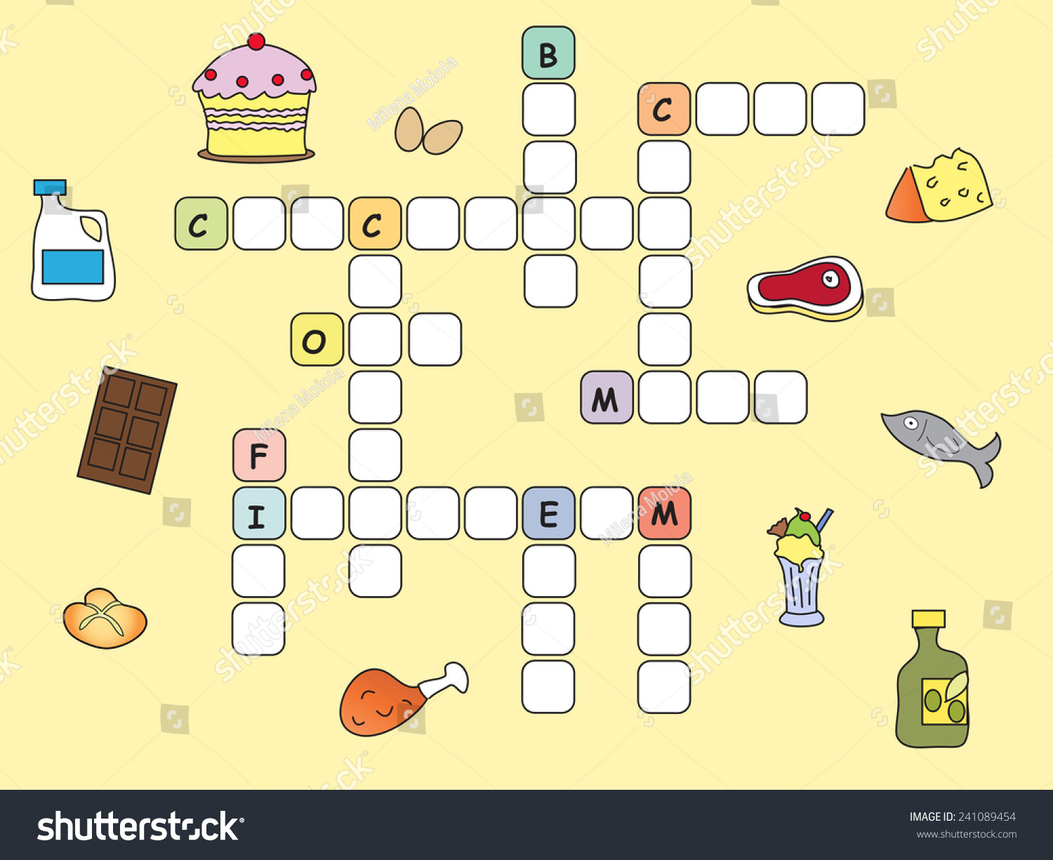 Ilustrasi Stok Game Children Easy Crossword Food 241089454 Shutterstock Ilustrasi Stok Game Children Easy Crossword Food 241089454 Shutterstock