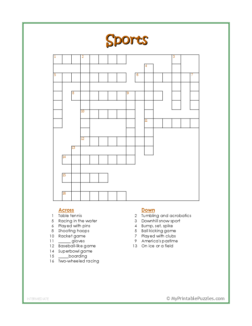 Intermediate Page 2 Of 2 My Printable Puzzles Intermediate Page 2 Of 2 My Printable Puzzles