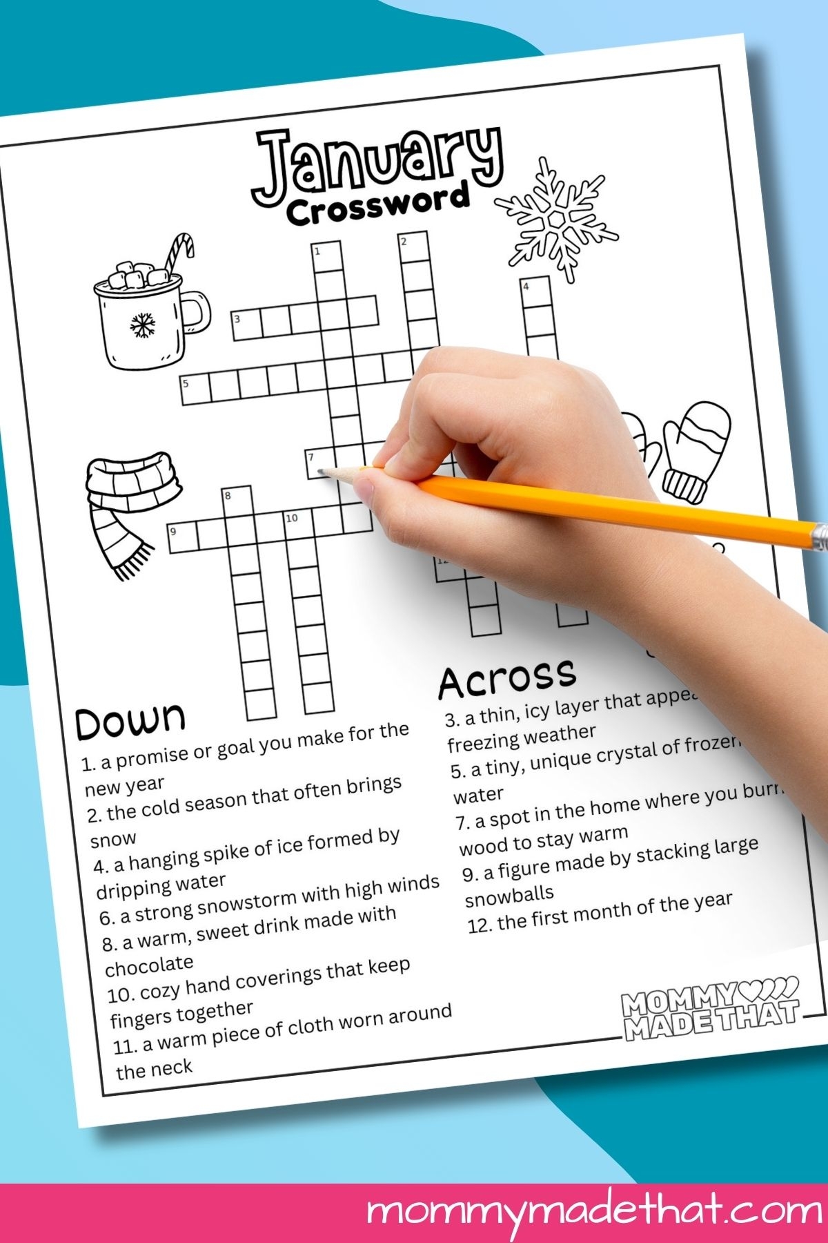 January Free Printable Crosswords