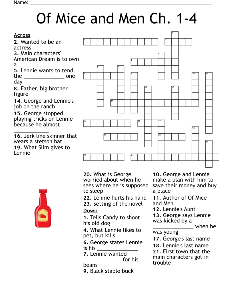 Joseph Crossword Printable Joseph Crossword Printable