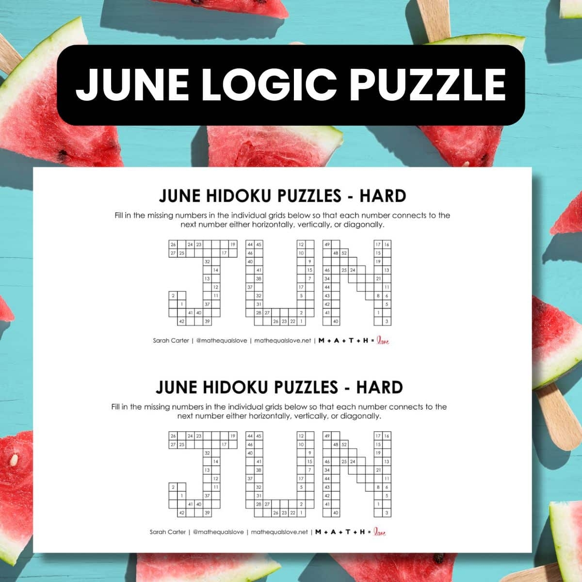 Number Crossword Hard Printable