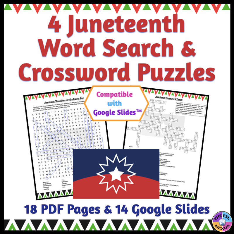 Juneteenth Word Search Crossword Puzzles Made By Teachers Juneteenth Word Search Crossword Puzzles Made By Teachers