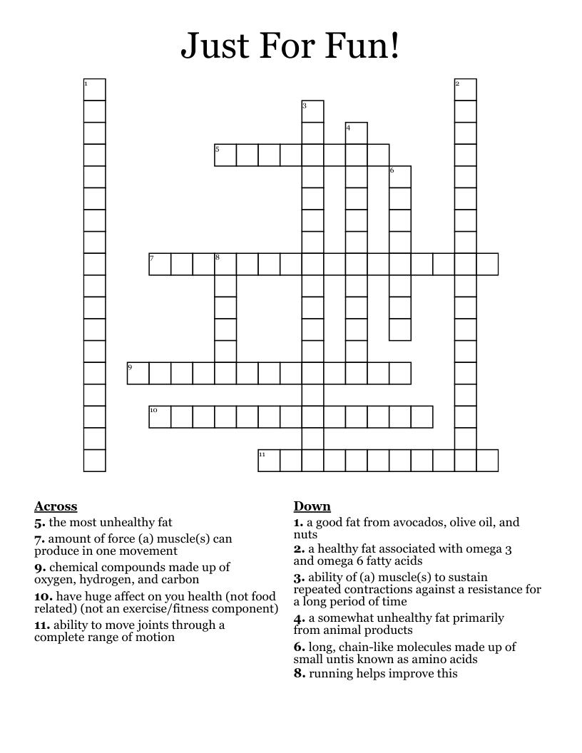 Just For Fun Crossword WordMint Just For Fun Crossword WordMint