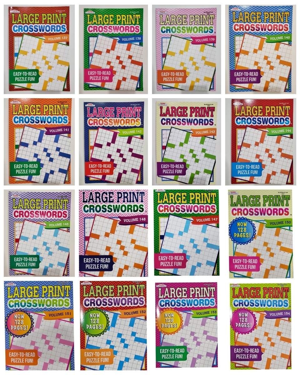 Kappa Large Print Crosswords Puzzle Books Largest Selection Of Volumes U PICK EBay Kappa Large Print Crosswords Puzzle Books Largest Selection Of Volumes U PICK EBay