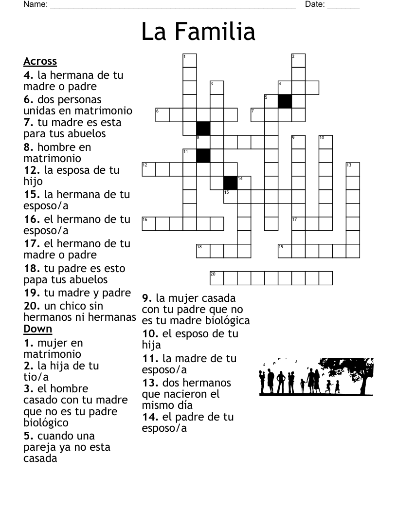 La Familia Crossword WordMint