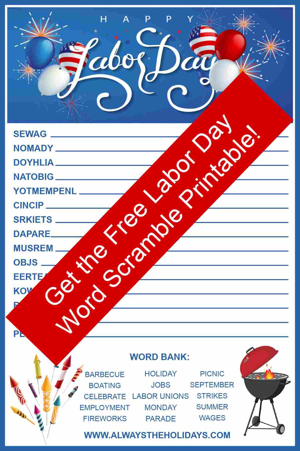 Labor Day Crossword Puzzle Free Printable Labor Day Crossword Puzzle Free Printable