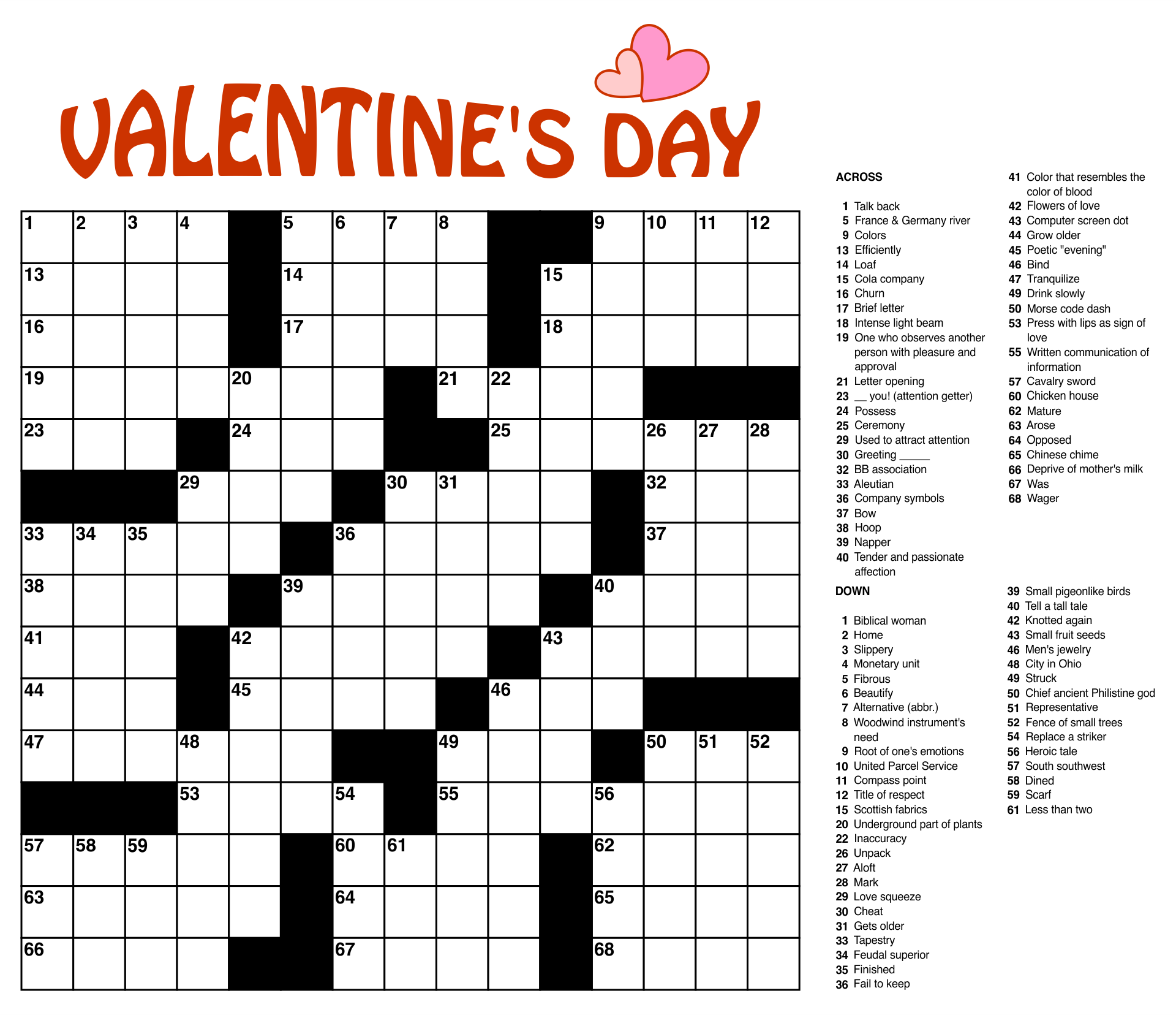 Large Print Crossword Puzzles For Seniors CareLinx Worksheets Library Large Print Crossword Puzzles For Seniors CareLinx Worksheets Library