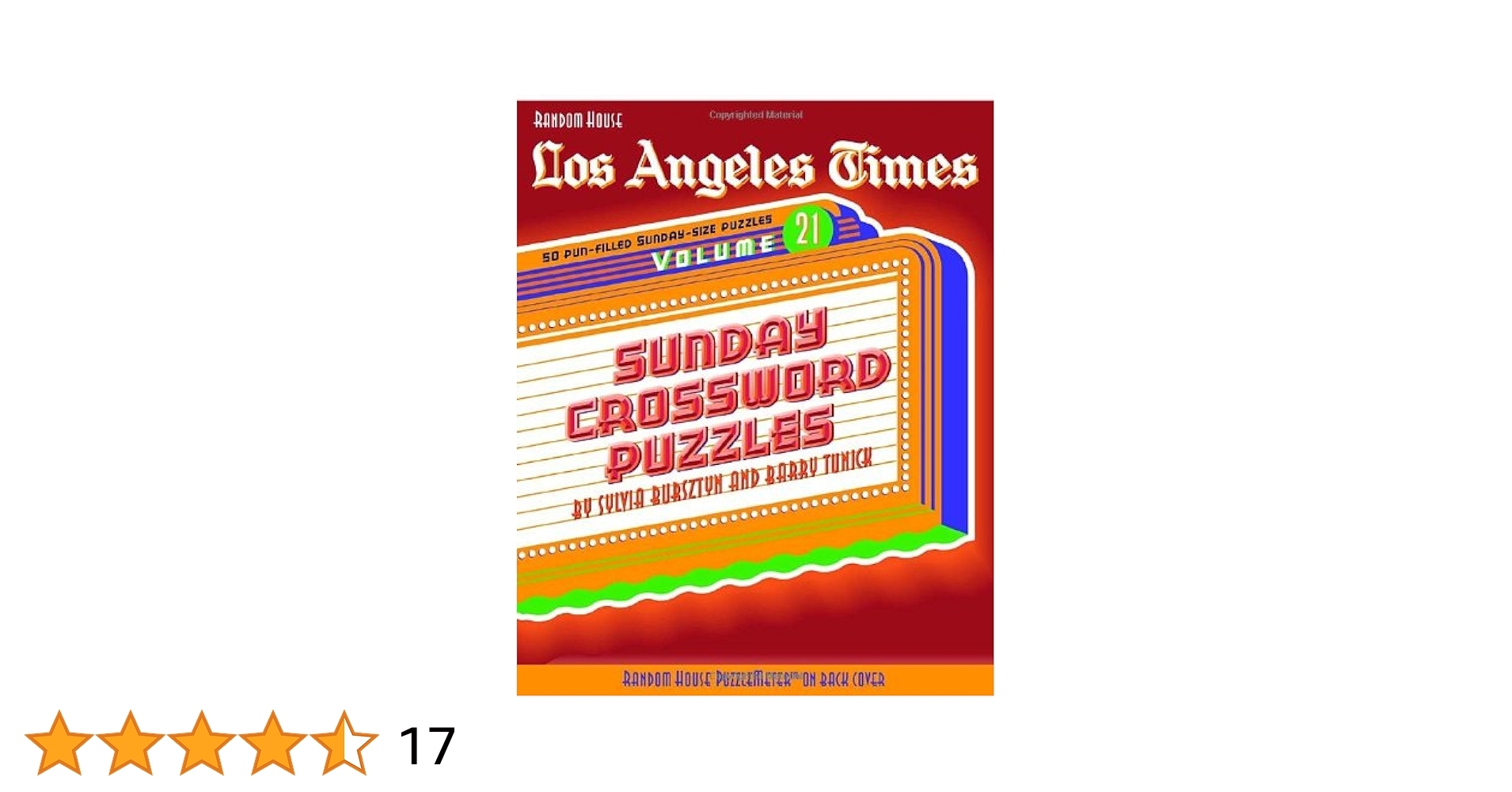 Los Angeles Times Sunday Crossword Puzzles Volume 21 The Los Angeles Times Bursztyn Sylvia Tunick Barry 9780812934496 Amazon Books Los Angeles Times Sunday Crossword Puzzles Volume 21 The Los Angeles Times Bursztyn Sylvia Tunick Barry 9780812934496 Amazon Books