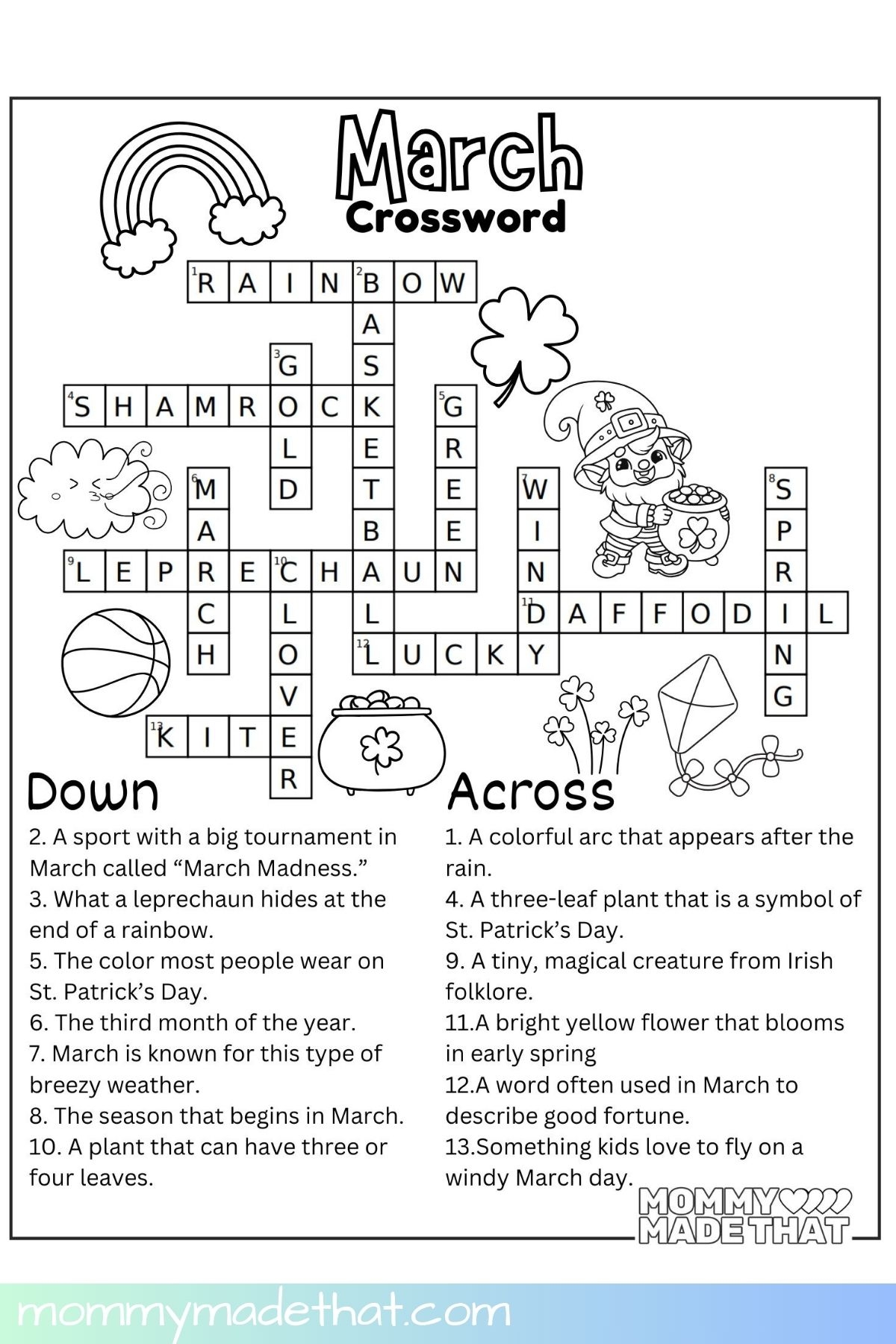 Printable Crosswords for Spring