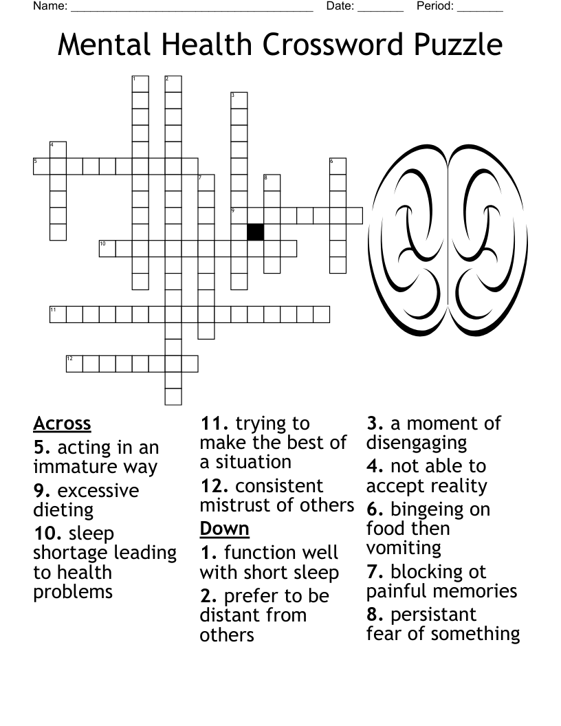 Printable Health Crossword Puzzles Printable Health Crossword Puzzles