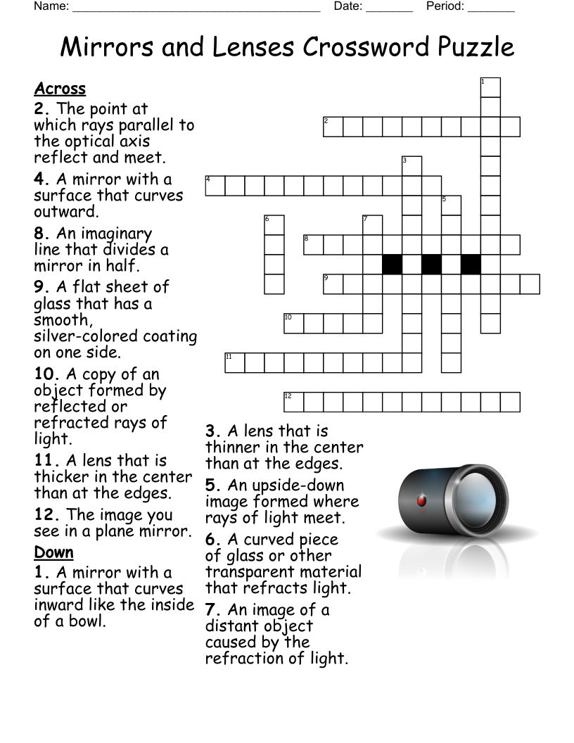 Mirroreyes Crosswords Printable