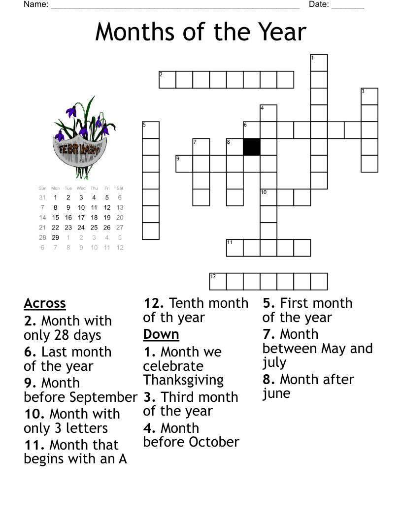 Printable Crossword Oatmeal Month Printable Crossword Oatmeal Month