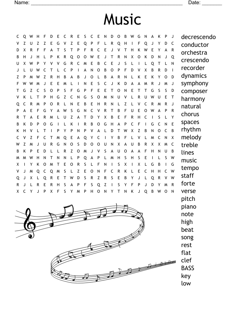 Free Printable Crossword Puzzles Music Free Printable Crossword Puzzles Music