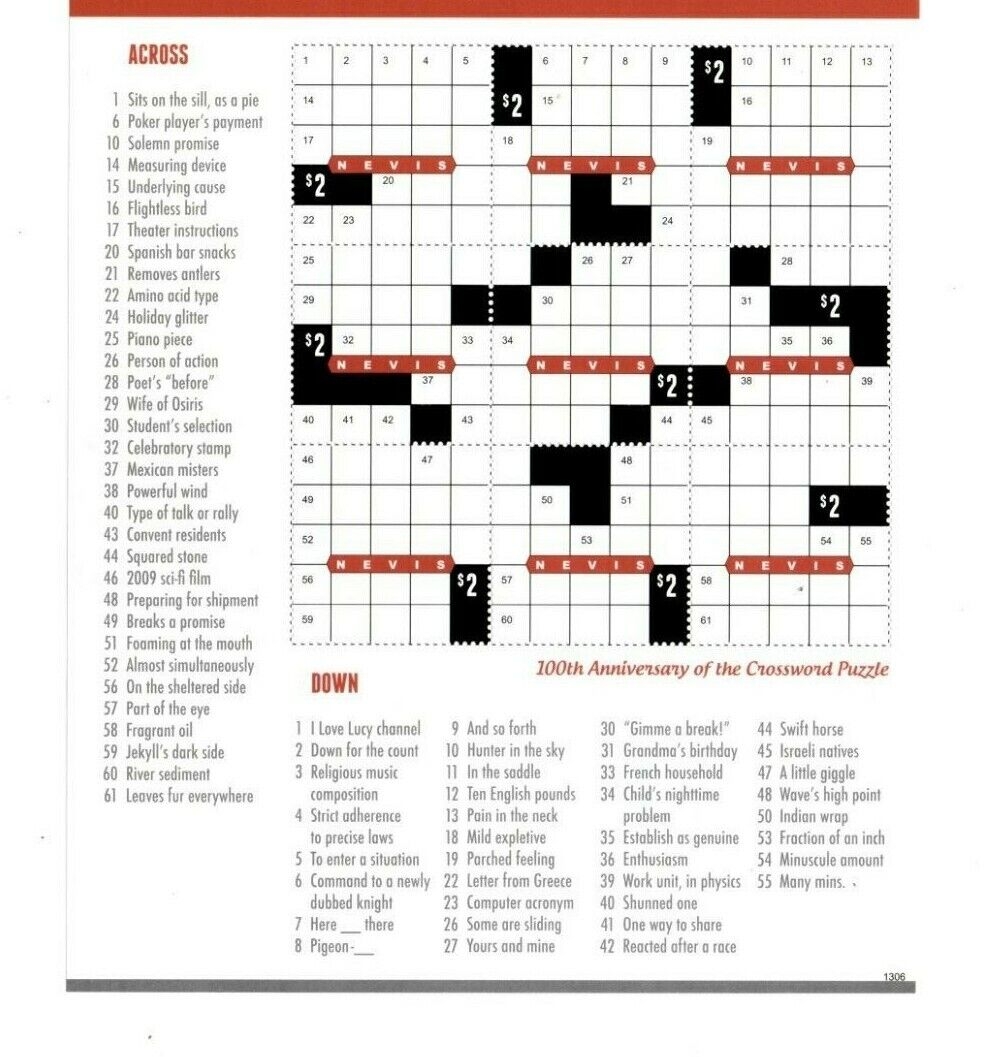 Nevis 2013 Crossword Puzzle 100th Anniversary Sheet Of 9 Stamps MNH EBay Nevis 2013 Crossword Puzzle 100th Anniversary Sheet Of 9 Stamps MNH EBay