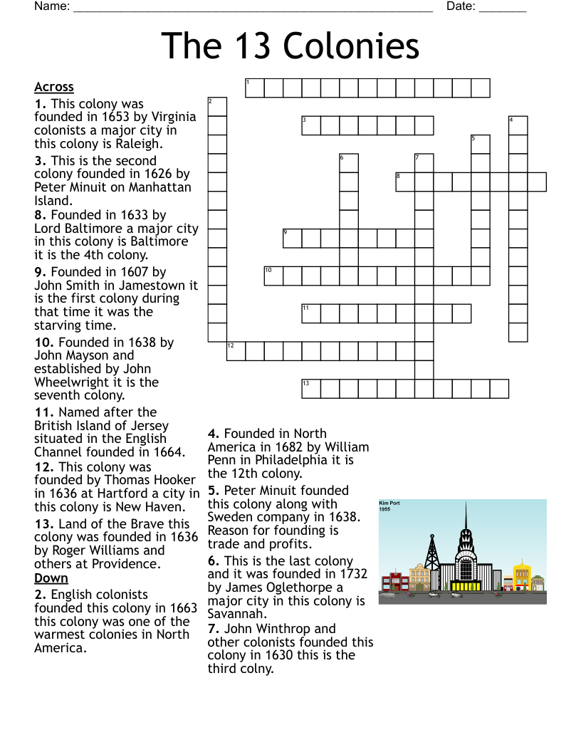 New England Crossword Puzzle WordMint