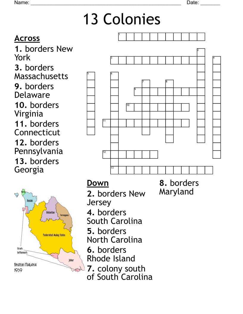 New England Crossword Puzzle WordMint