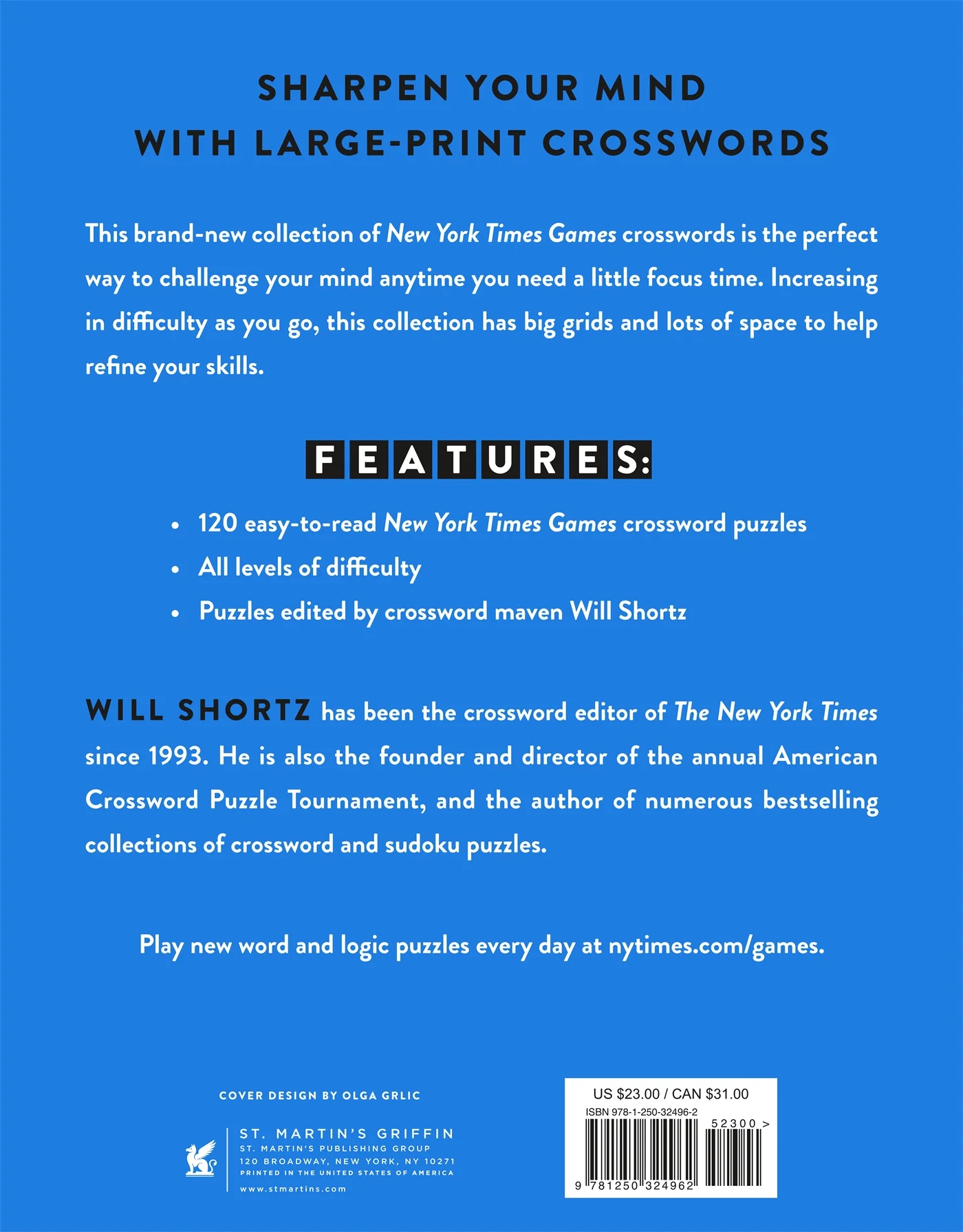 New York Times Games Large Print Crosswords Volume 1 120 Easy To Hard Puzzles To Keep You Sharp Paperback Walmart New York Times Games Large Print Crosswords Volume 1 120 Easy To Hard Puzzles To Keep You Sharp Paperback Walmart