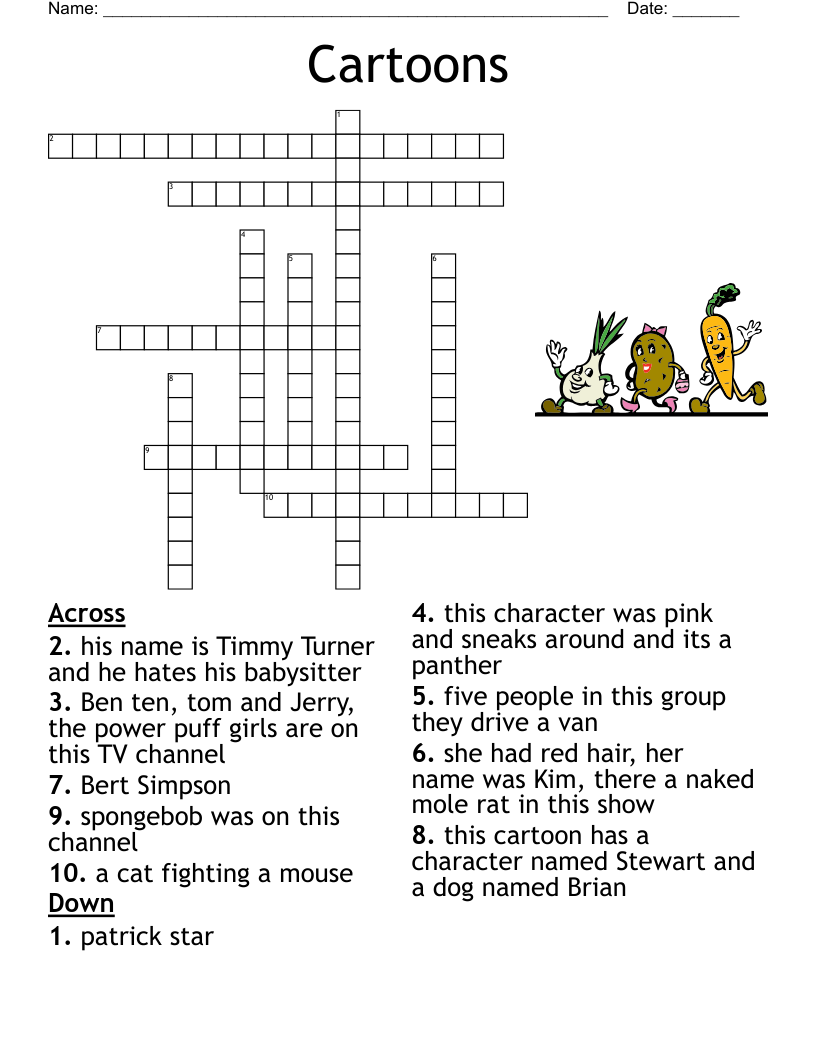 Nickelodeon Crossword WordMint Nickelodeon Crossword WordMint
