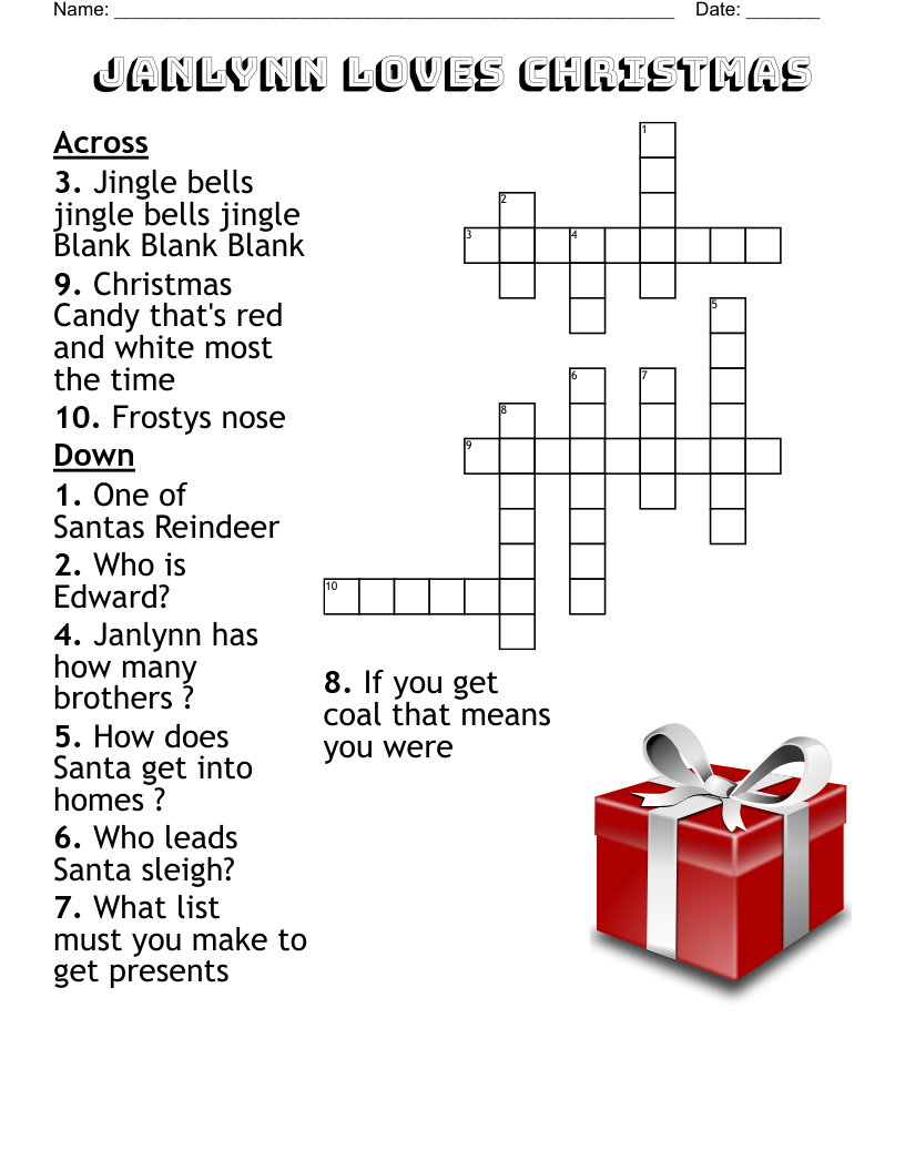 North Pole Crossword WordMint North Pole Crossword WordMint