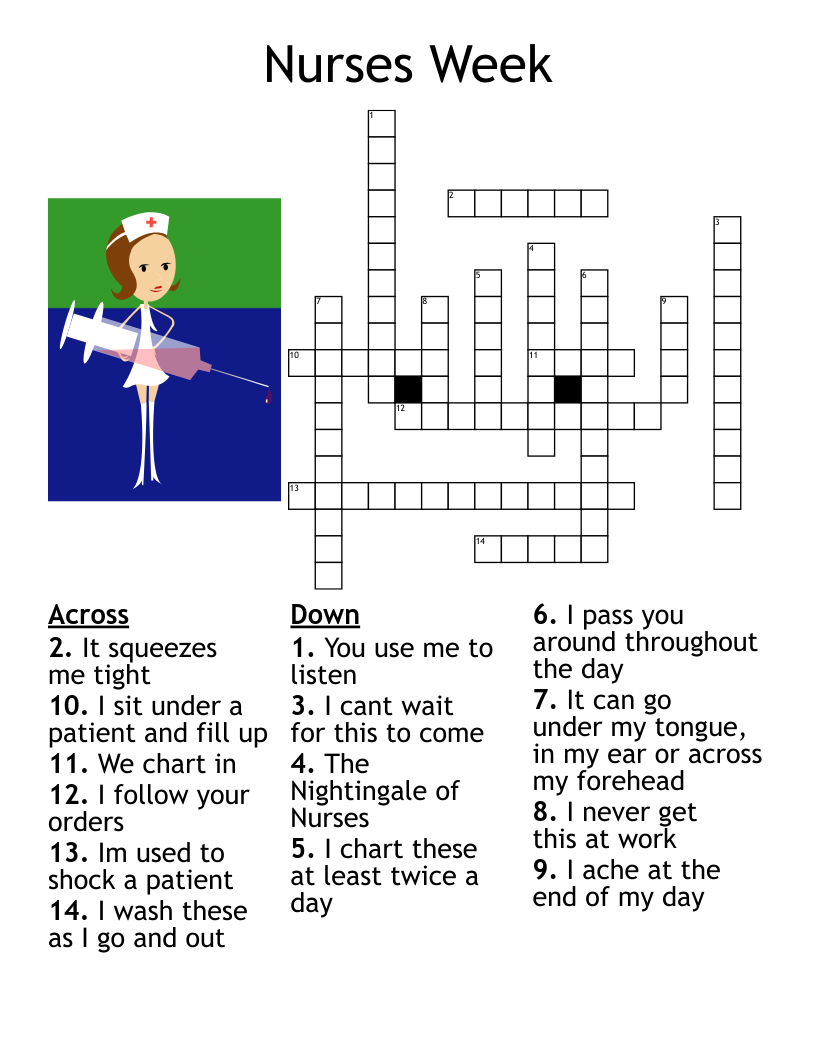 Nurses Week Crossword WordMint Nurses Week Crossword WordMint