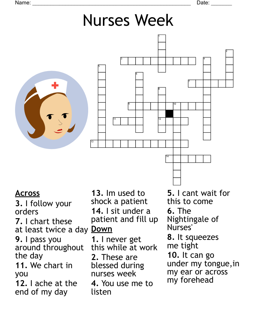Nurses Week Crossword WordMint Nurses Week Crossword WordMint