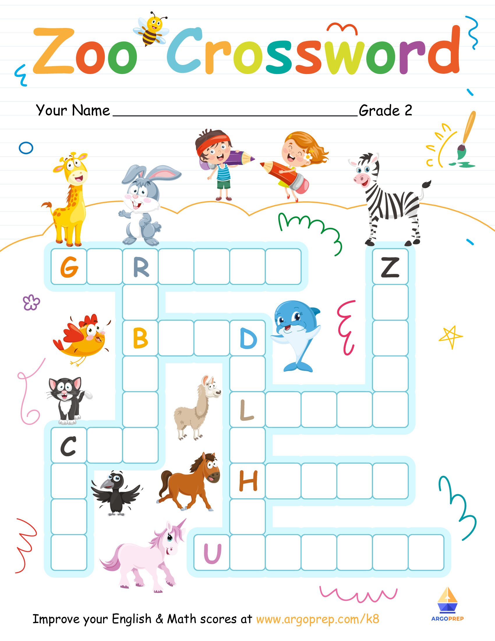 Oliver And Sophia s Ultimate Zoo Animal Crossword Puzzle ArgoPrep Oliver And Sophia s Ultimate Zoo Animal Crossword Puzzle ArgoPrep