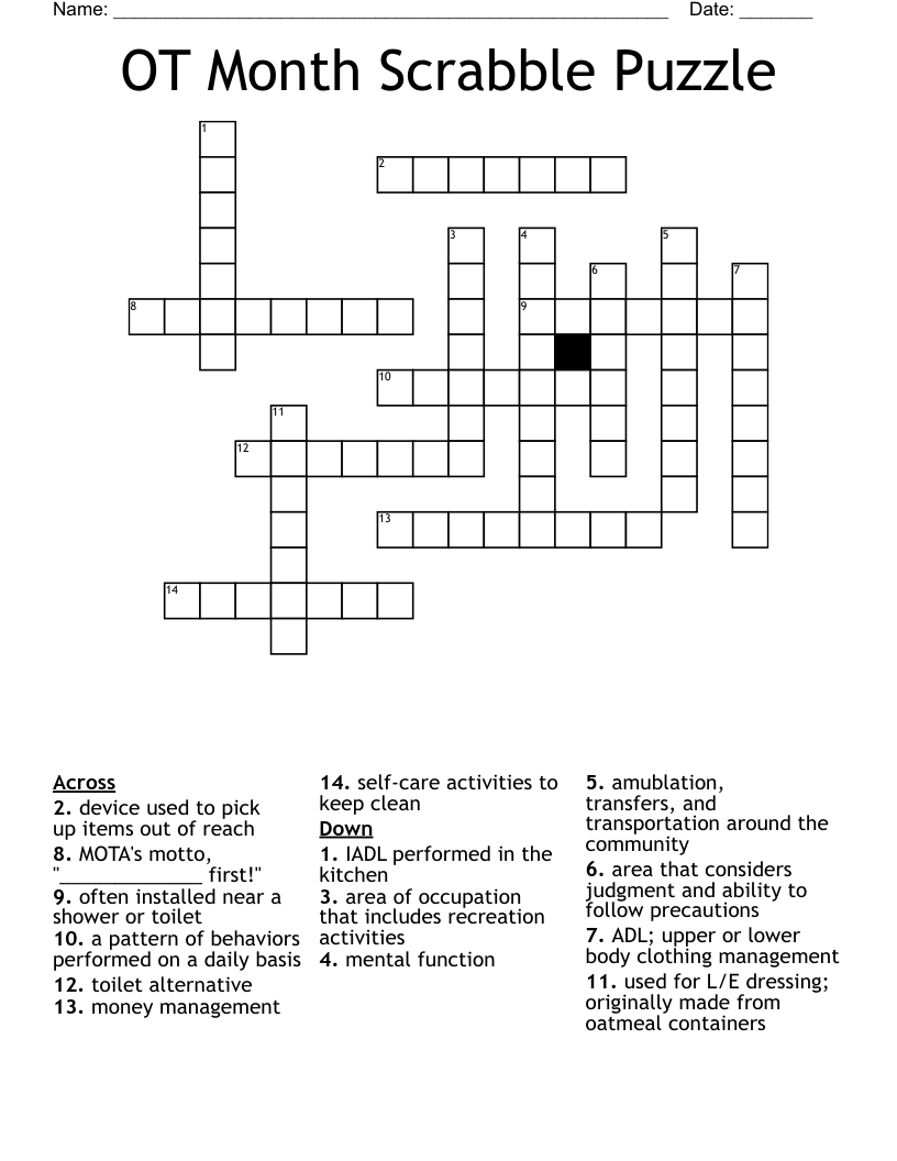 OT Month Scrabble Puzzle Crossword WordMint OT Month Scrabble Puzzle Crossword WordMint