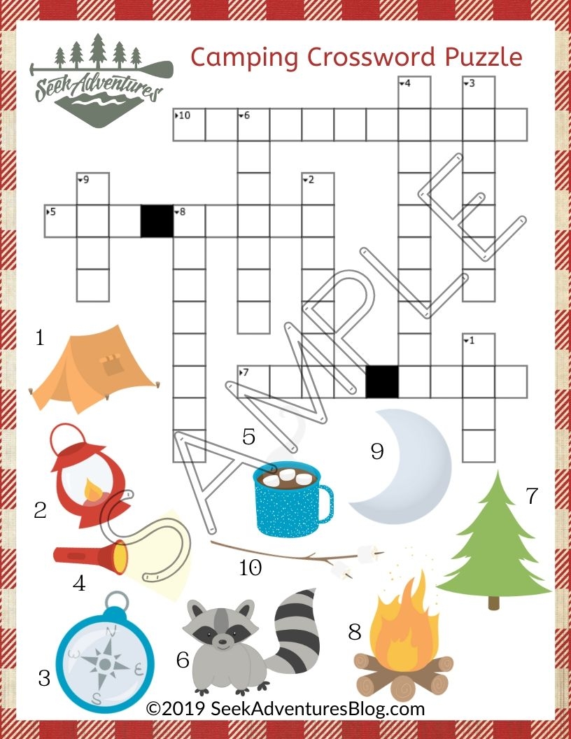 Outdoor Crossword Puzzles Printable Outdoor Crossword Puzzles Printable