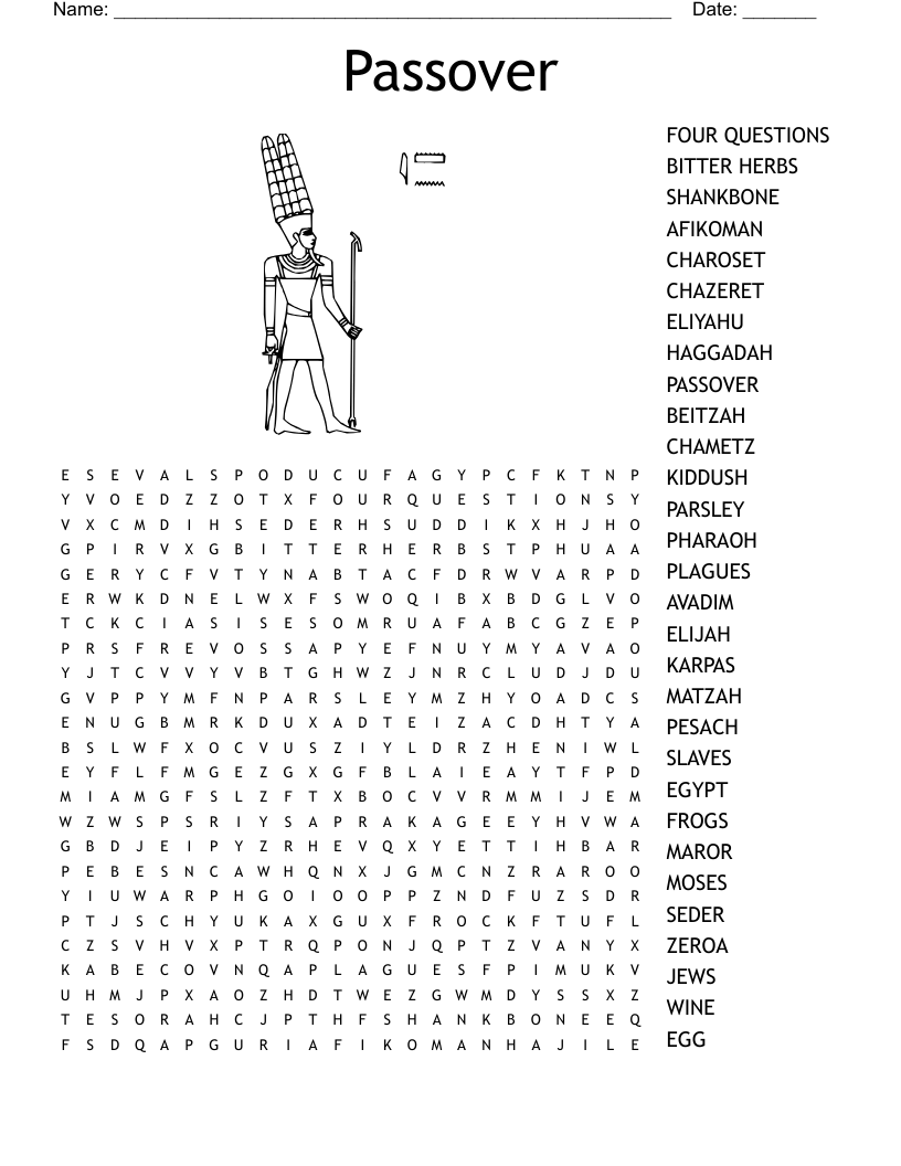 Passover Puzzle Crossword WordMint Passover Puzzle Crossword WordMint