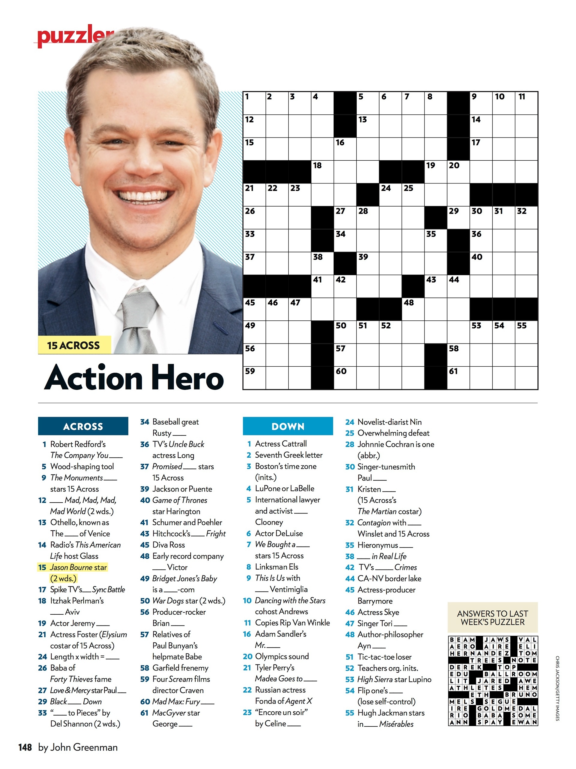 People Nentendo Magazine Crossword Puzzle