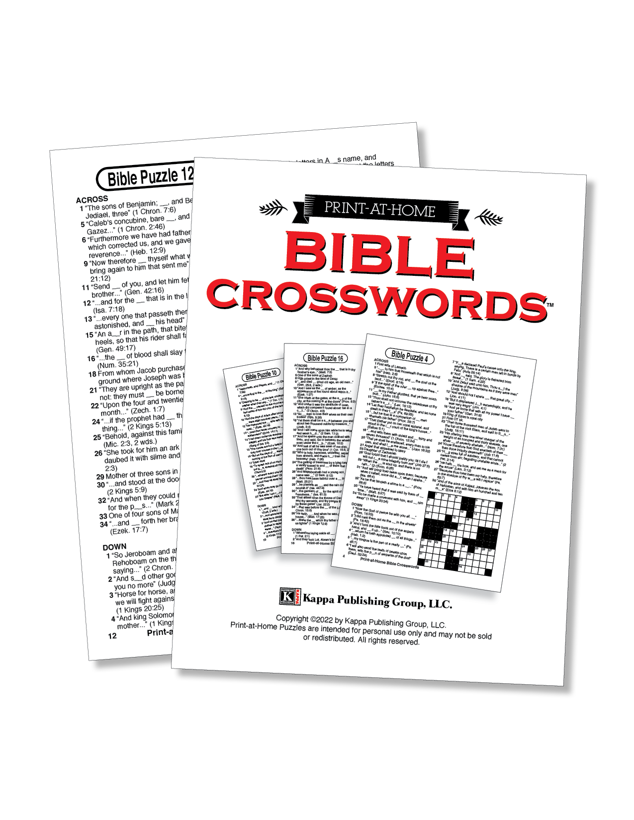 Print at Home Bible Crosswords Kappa Puzzles