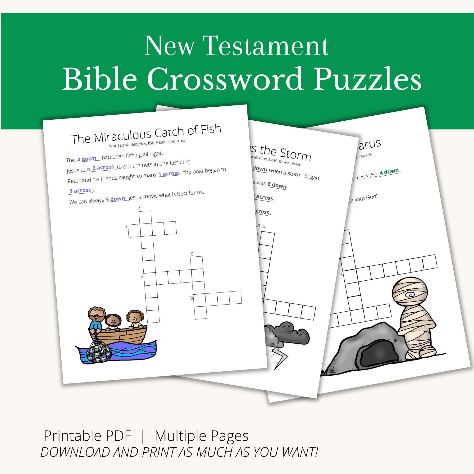 Printable Bible Activity Crossword Puzzles For Kids New Testament Classful Printable Bible Activity Crossword Puzzles For Kids New Testament Classful
