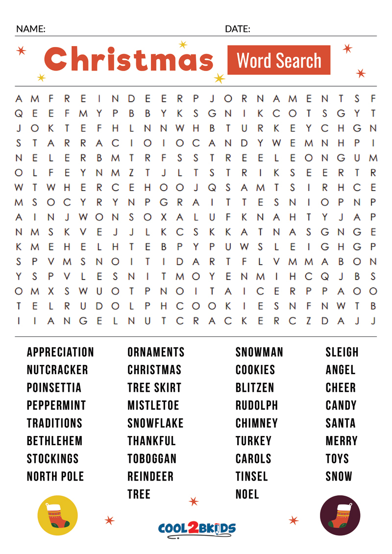 Printable Christmas Word Search Cool2bKids Printable Christmas Word Search Cool2bKids