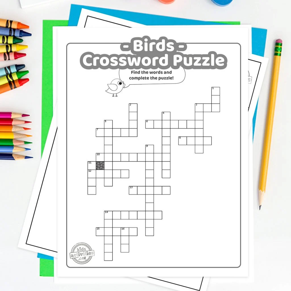 Printable Crossword Puzzle For Kids With Bird Theme Kids Activities Blog Printable Crossword Puzzle For Kids With Bird Theme Kids Activities Blog