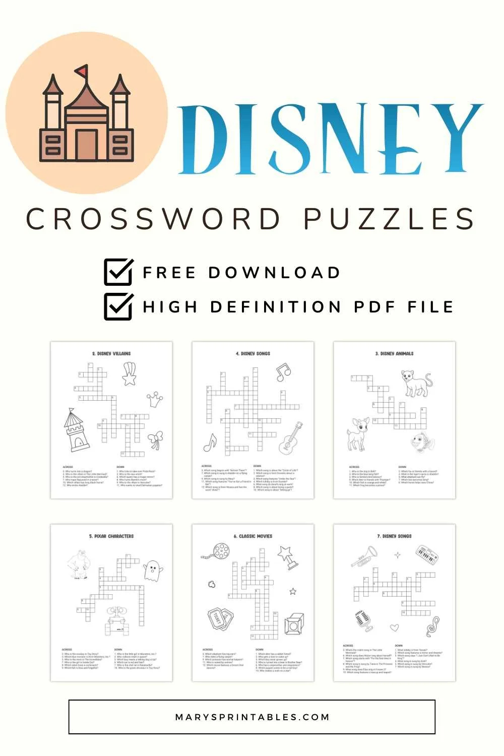 Crosswords for Kids Printable Free Older