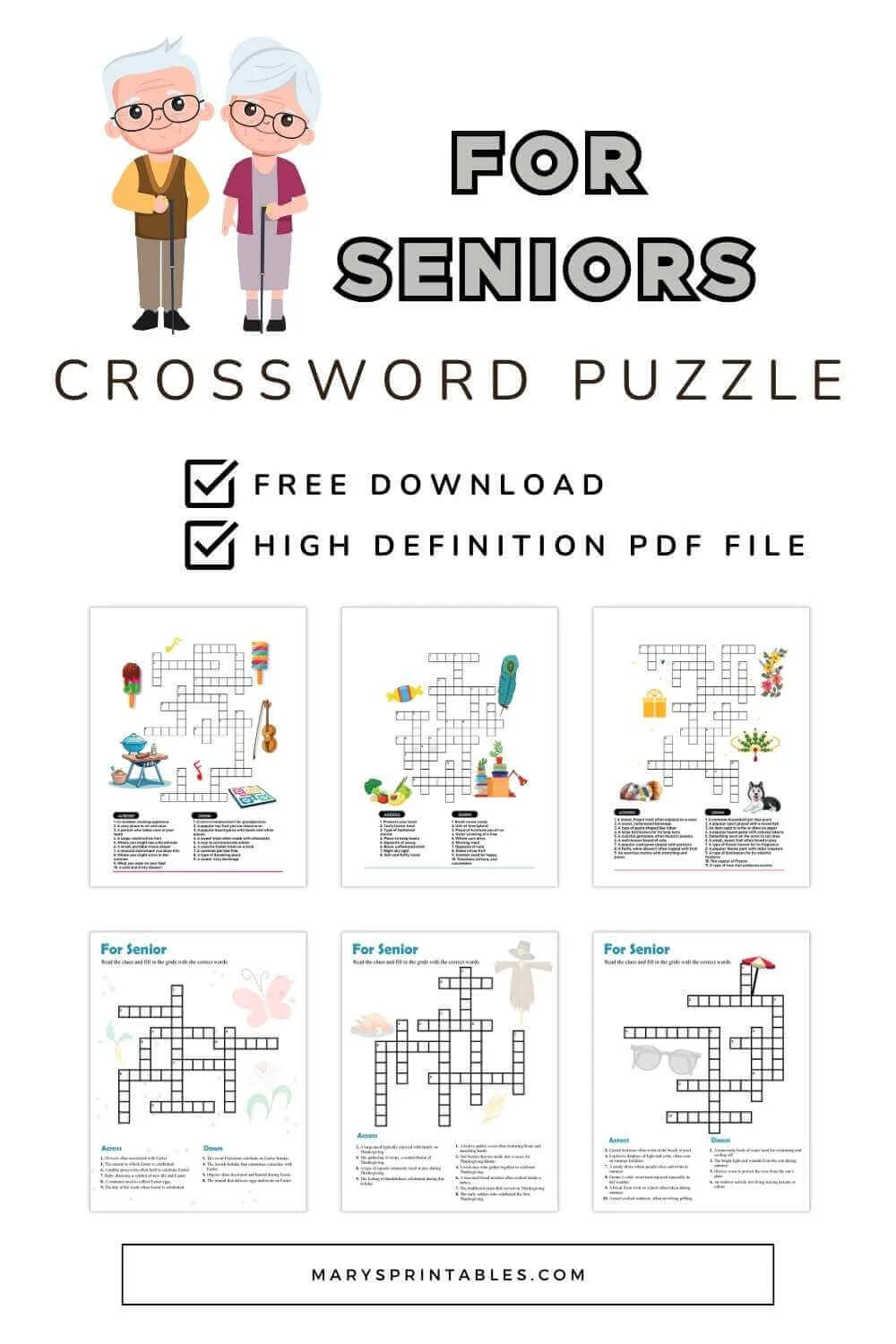 Printable Crossword Puzzles For Seniors Fun Free Brain Boost Printable Crossword Puzzles For Seniors Fun Free Brain Boost