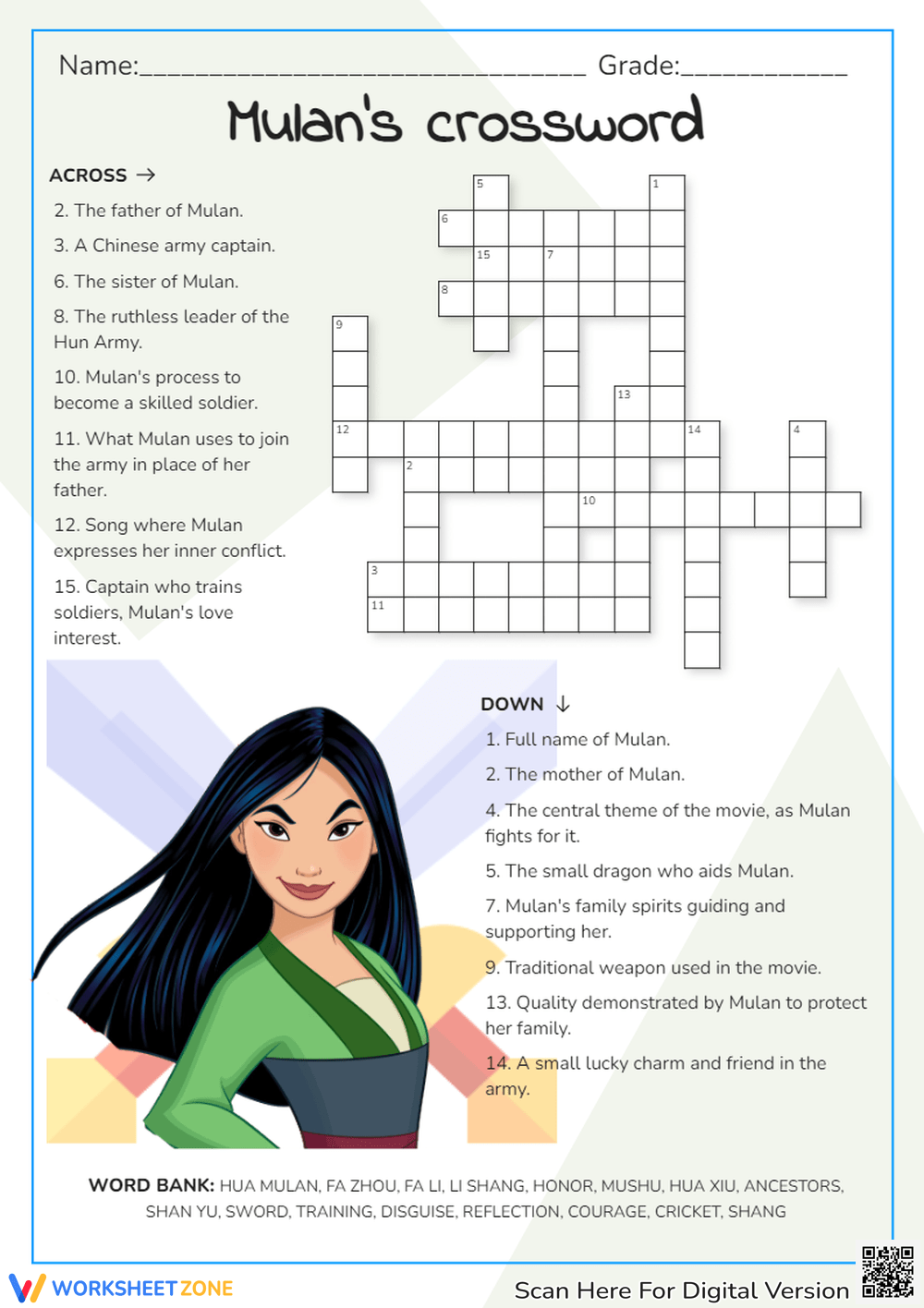 Crossword Printable Free Disney Easy