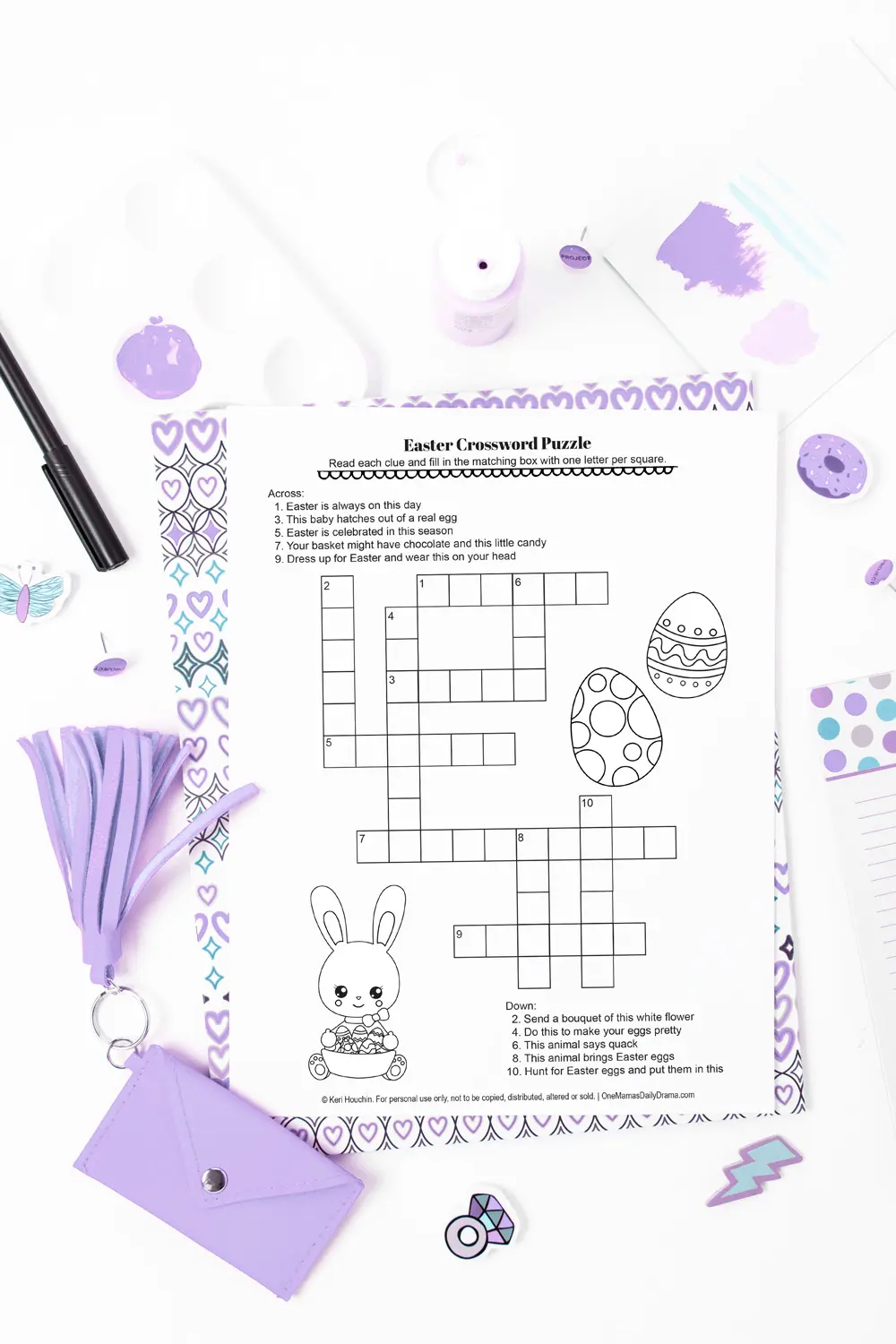 printable easter crossword puzzle with answer key for kids printable easter crossword puzzle with answer key for kids
