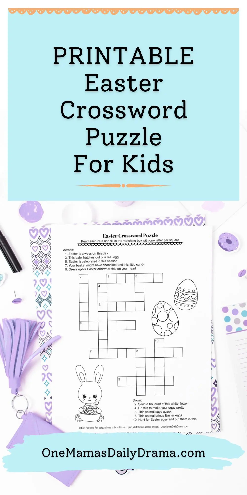 Printable Easter Crossword with Key Printable Easter Crossword with Key