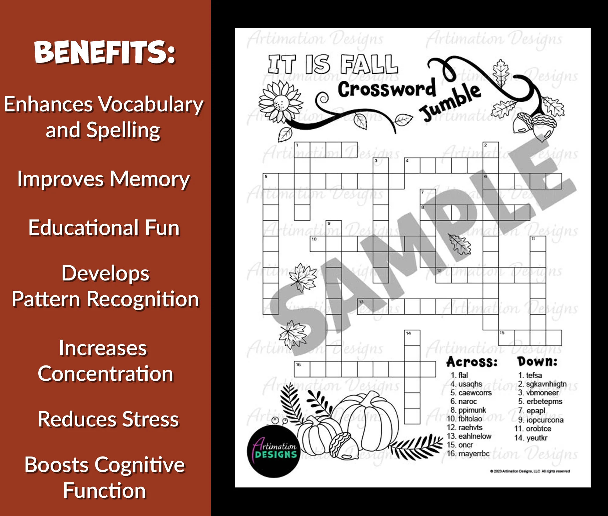 Printable Fall Crossword Puzzle Autumn Word Scramble Activity For Kids Stress Relief Puzzle For Adults And Senior Citizens Etsy Printable Fall Crossword Puzzle Autumn Word Scramble Activity For Kids Stress Relief Puzzle For Adults And Senior Citizens Etsy