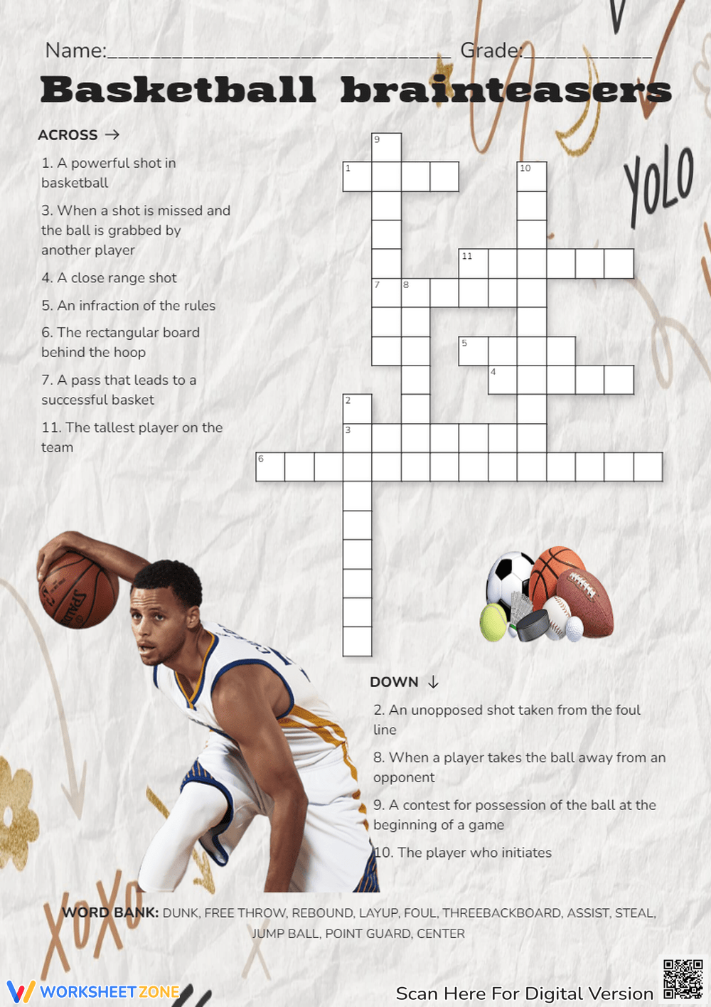 Printable Grade 1 Sports Crossword Puzzles Worksheets Download Printable Grade 1 Sports Crossword Puzzles Worksheets Download