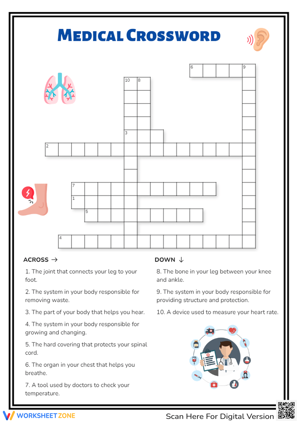 Free Medical Crossword Puzzles Printable