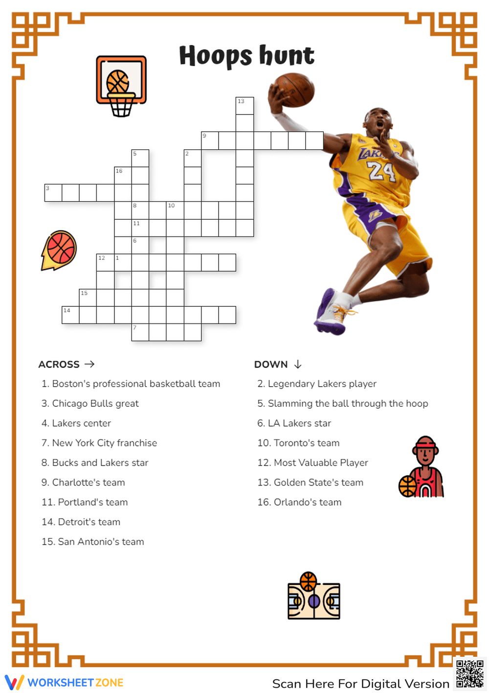 NBA Finals Crosswords Puzzle Printable NBA Finals Crosswords Puzzle Printable
