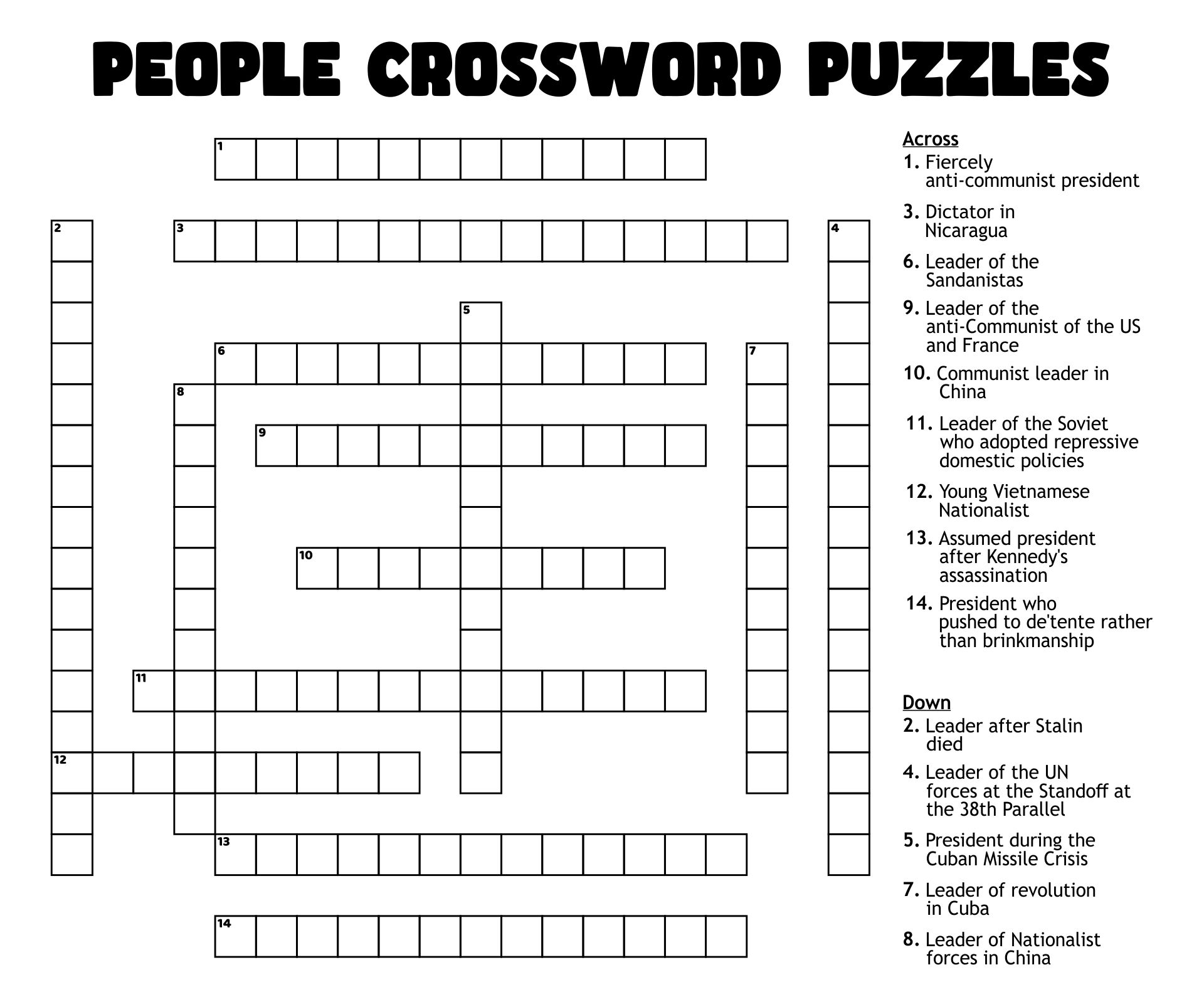 Printable People Magazine Crossword Puzzles Ganalytic