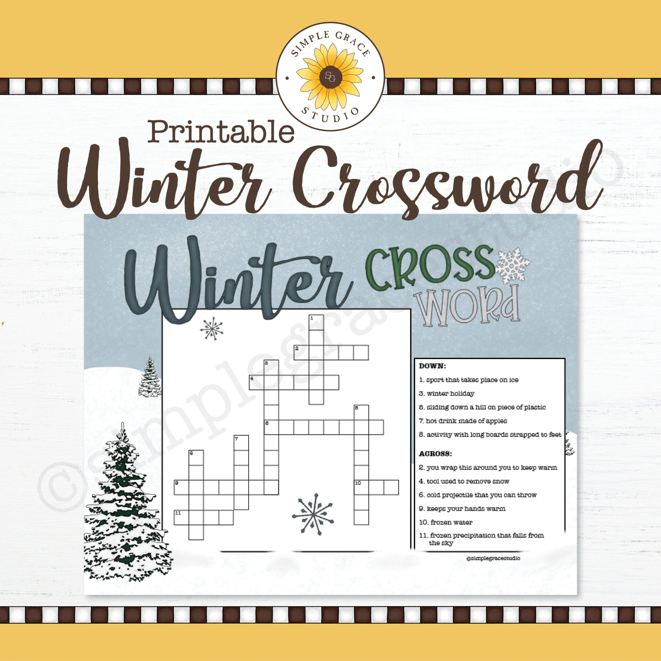 January Crossword Puzzles Printable January Crossword Puzzles Printable