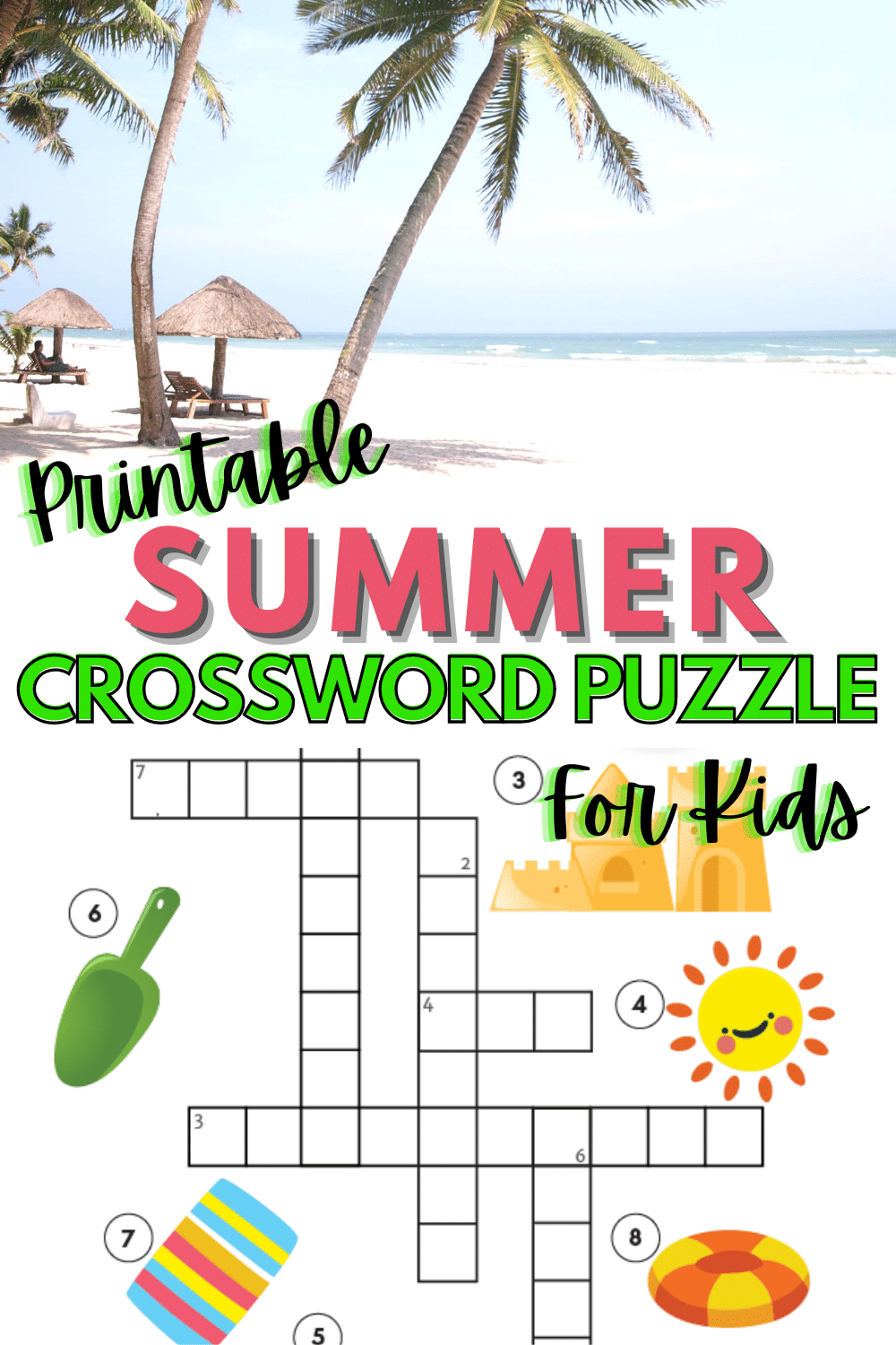 Beach Crossword Puzzles Printable