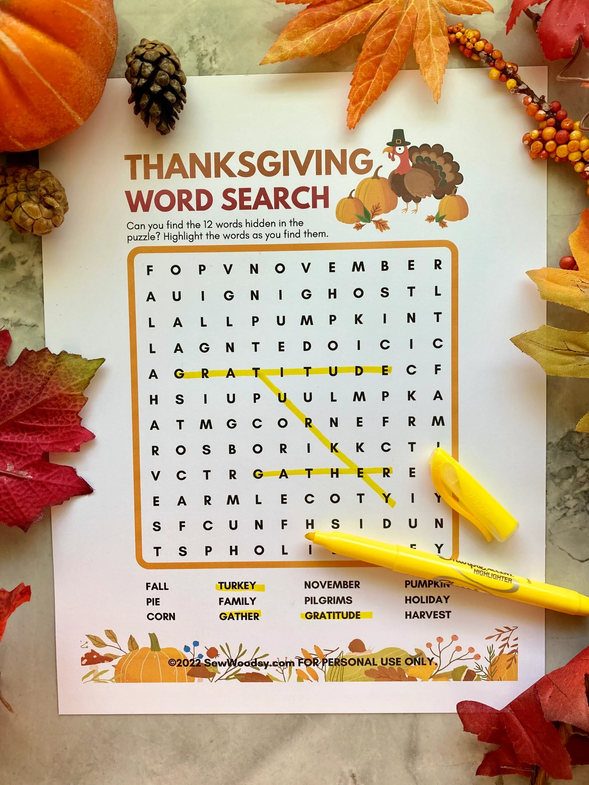 Printable Thanksgiving Word Search Sew Woodsy Printable Thanksgiving Word Search Sew Woodsy